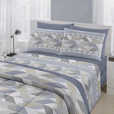 Jogo de Cama Coteminas Queen Royal Niteroi Azul